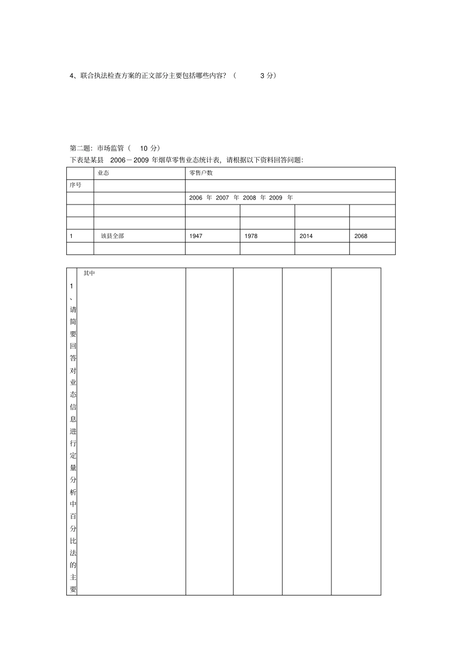 2019高级烟草专卖管理员岗位技能鉴定试卷2_第3页