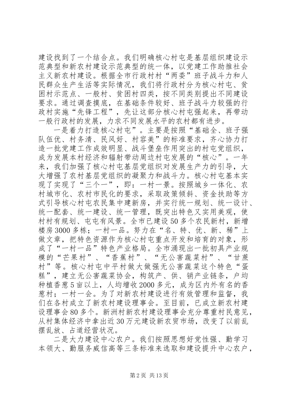 XX市20XX年农村基层组织建设工作总结_第2页