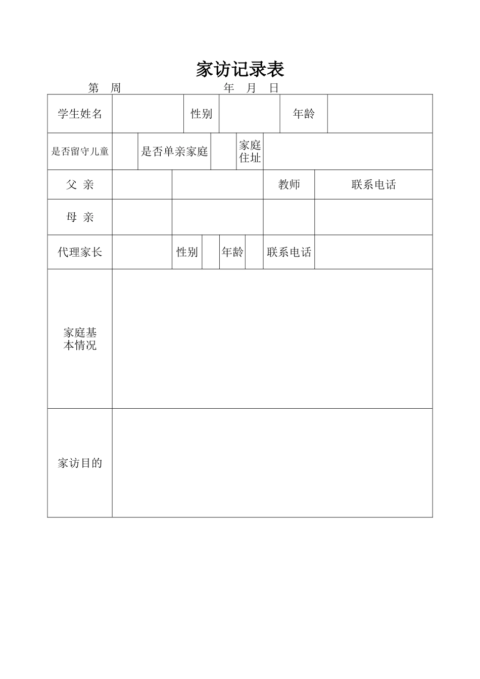 家访记录表12_第1页