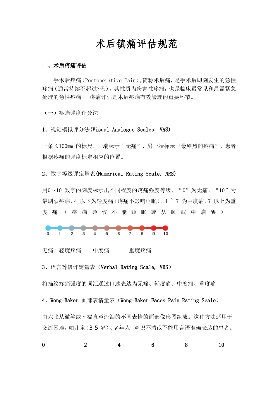术后镇痛评估规范_第1页