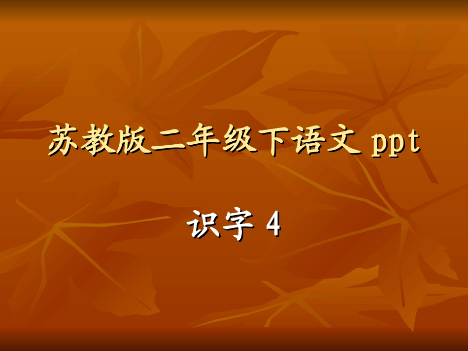 苏教版二年级下语识字4_第1页