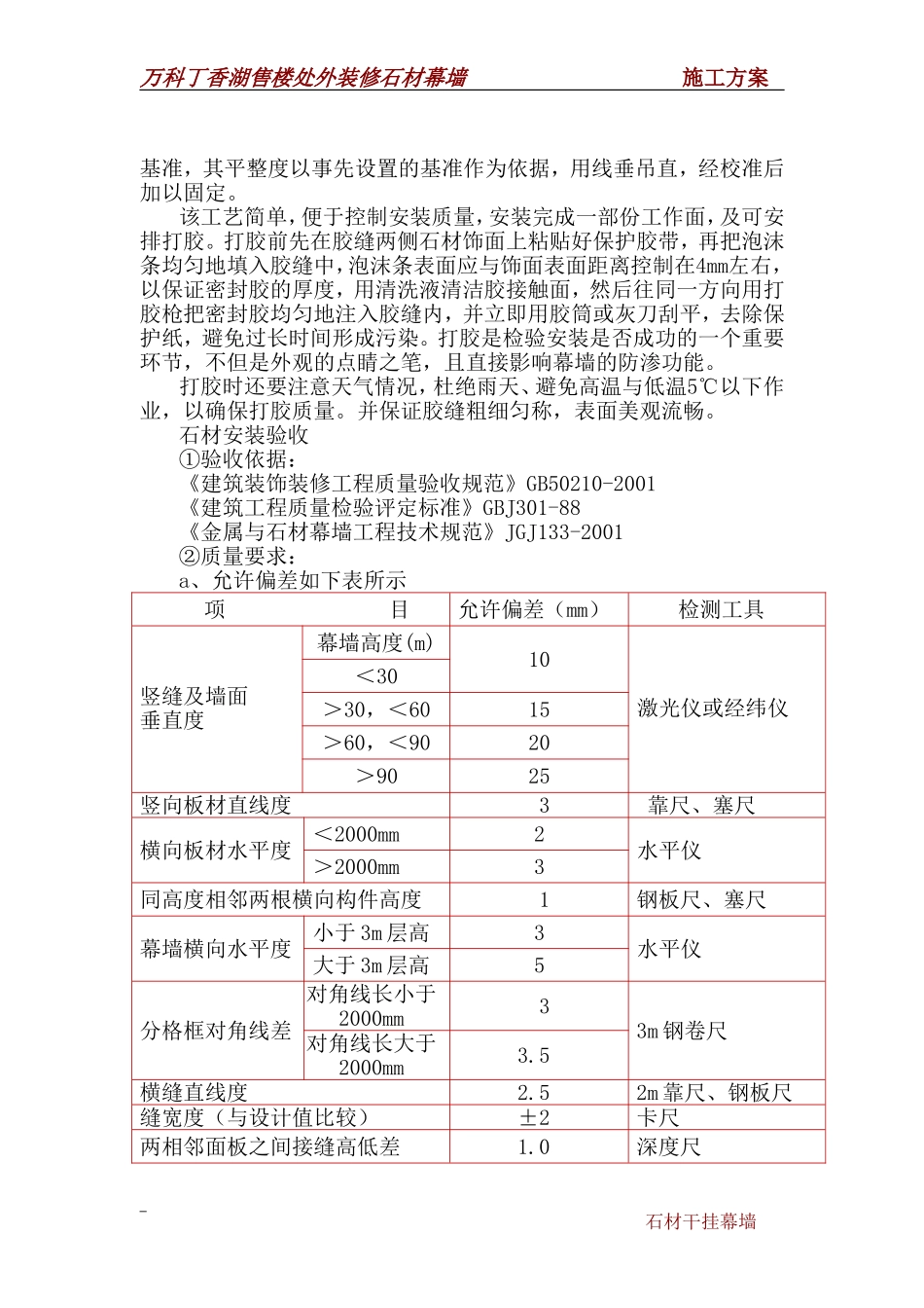 石材幕墙钢龙骨验收标准_第3页