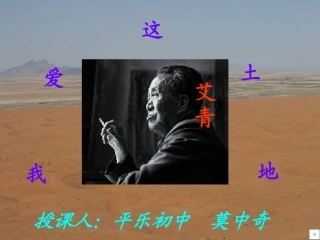 人教版九年级下《我爱这土地》课件