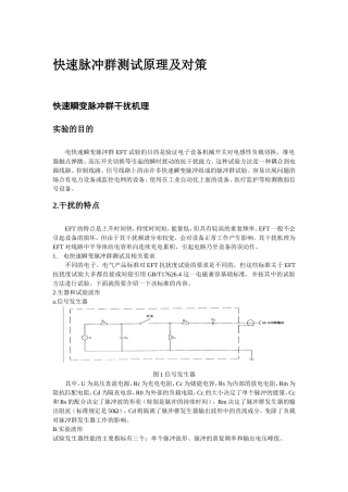 快速脉冲群测试原理及对策