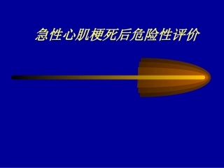 急性心肌梗死后危险性评价
