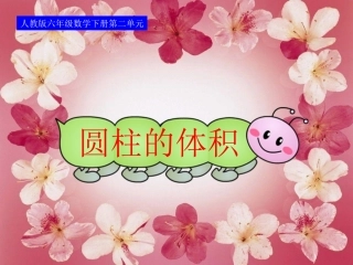 人教版六年级下册数学圆柱的体积