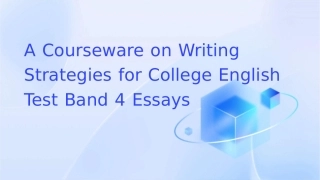 大学英语四级作文写作策略课件