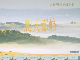 《爬天都峰》