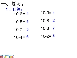 两位数减一位数(退位)(例2）