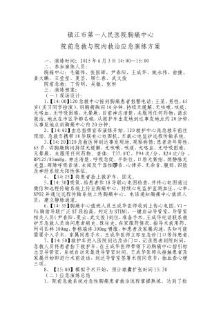 急救演练(绕急诊)