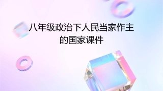 八年级政治下人民当家作主的国家课件