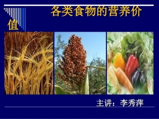 《营养师资料》各类食物的营养价修改-ppt文件