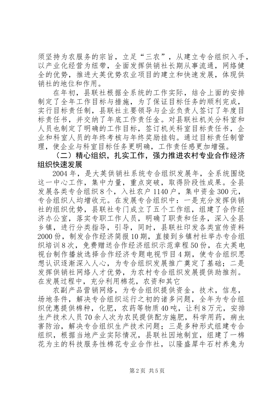 二○○四年供销社领导班子述职报告_第2页