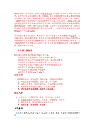 膳食纤维是一种不能被人体消化的碳水化合物