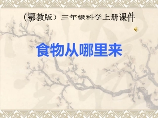 食物从哪里来