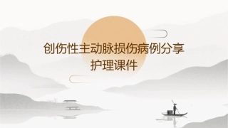 创伤性主动脉损伤病例分享护理课件