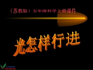 苏教版小学科学五年级上册《光的行进》PPT课件