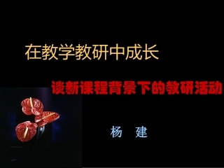 杨建在教学教研中成长
