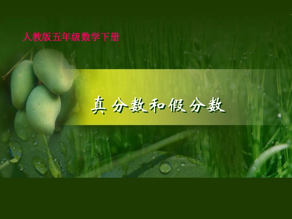 五年级数学下册《真分数和假分数》PPT课件之五(人教版)_第1页