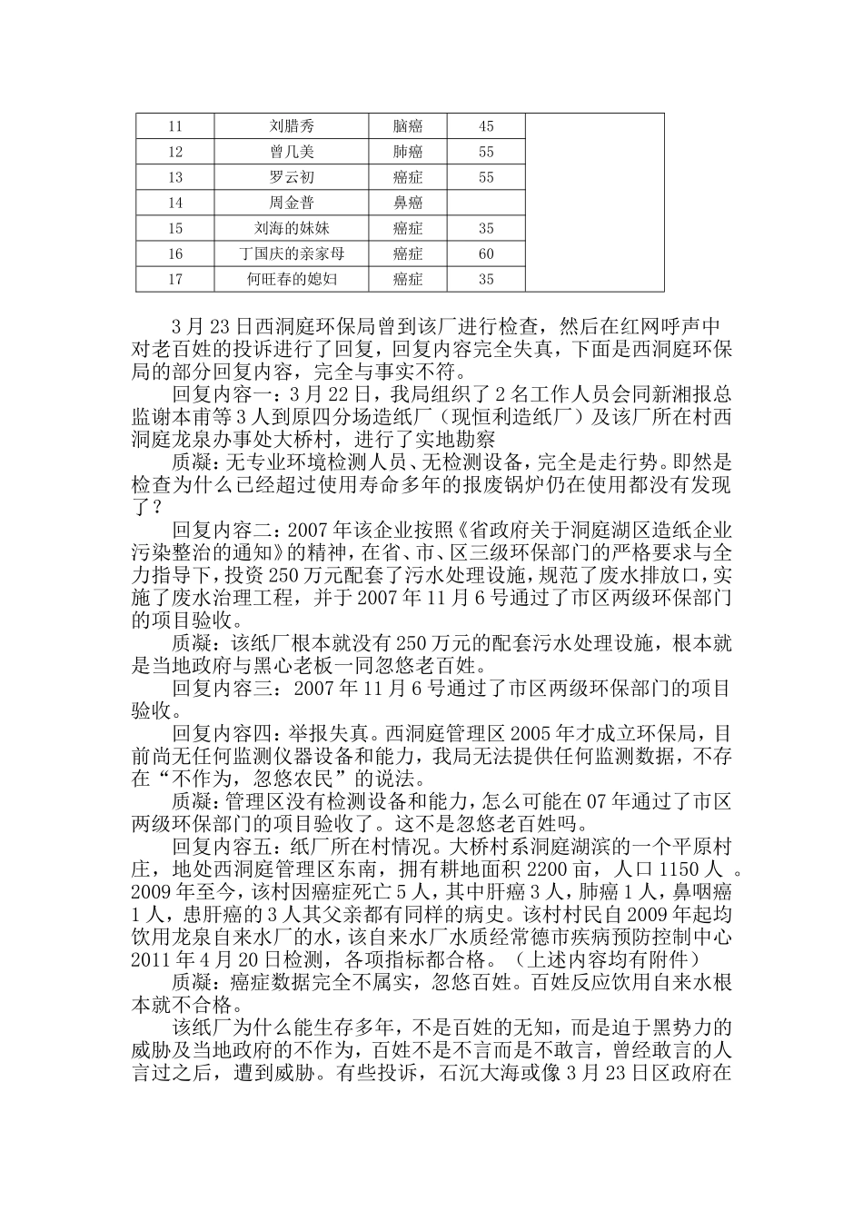 常德西洞庭四分场造纸厂造出一个“癌症村”_第2页