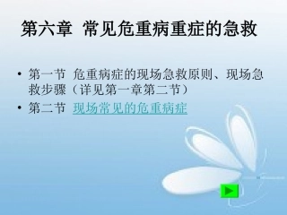 常见危重病重症的急救