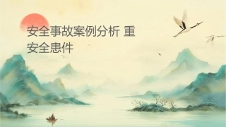 安全事故案例分析 重视安全隐患课件