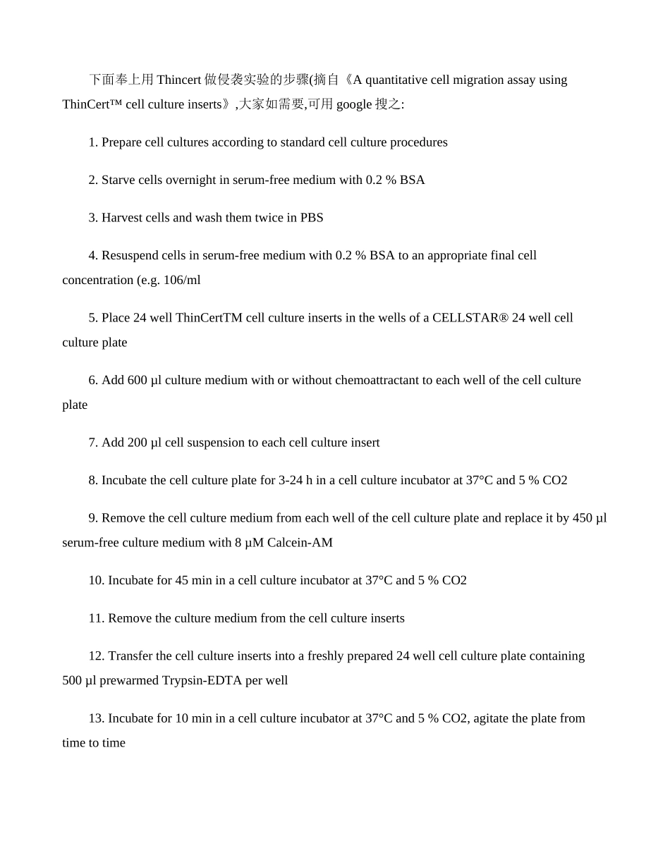 Transwell是检测细胞侵袭能力的检测方法._第2页