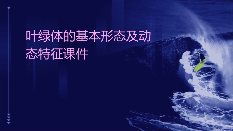 叶绿体的基本形态及动态特征课件_第1页