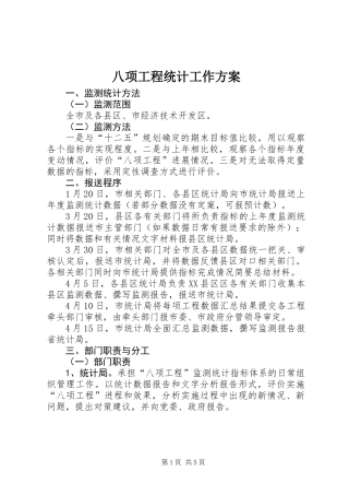 八项工程统计工作方案 (2)