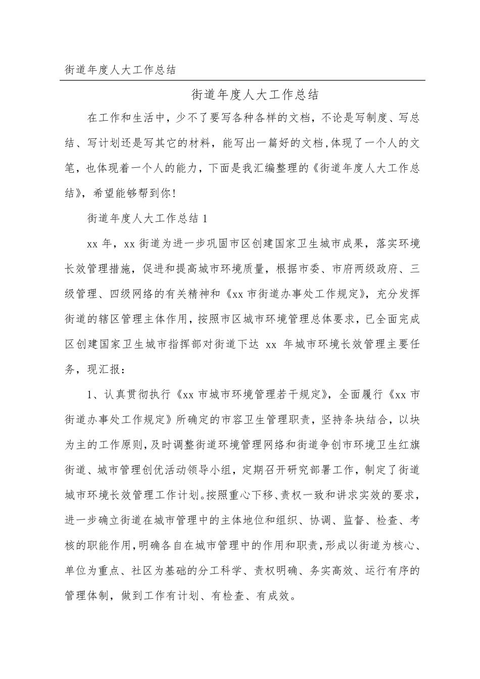 街道年度人大工作总结 _第1页