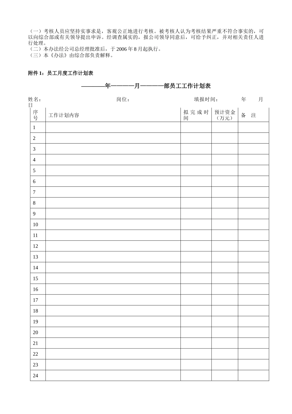 全套公司绩效考核办法（附表格）_第3页