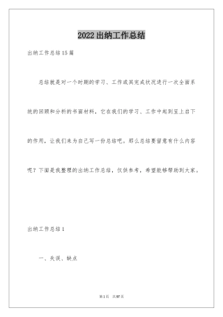 2024出纳工作总结_2