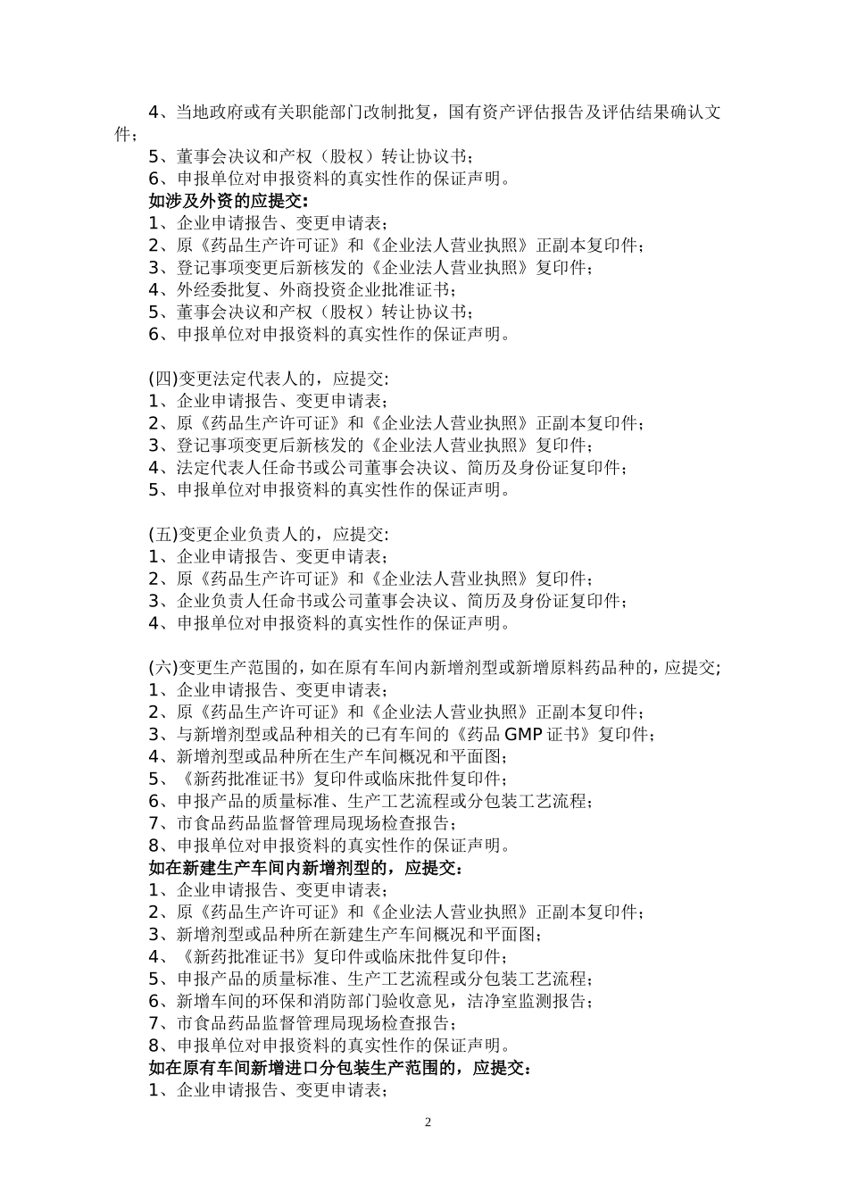 江苏省药品生产许可证变更申请表_第2页