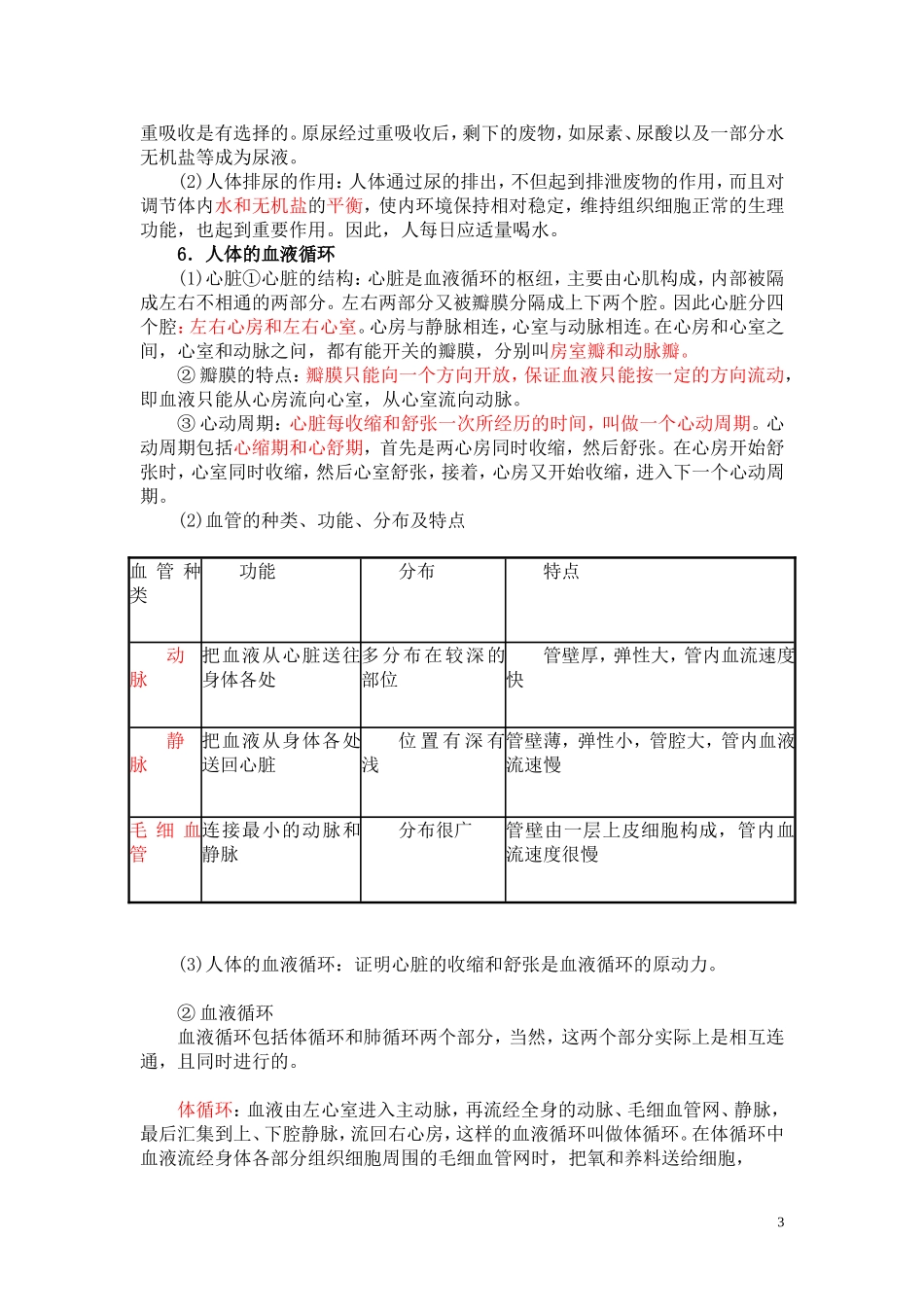 人体的新陈代谢-知识点_第3页