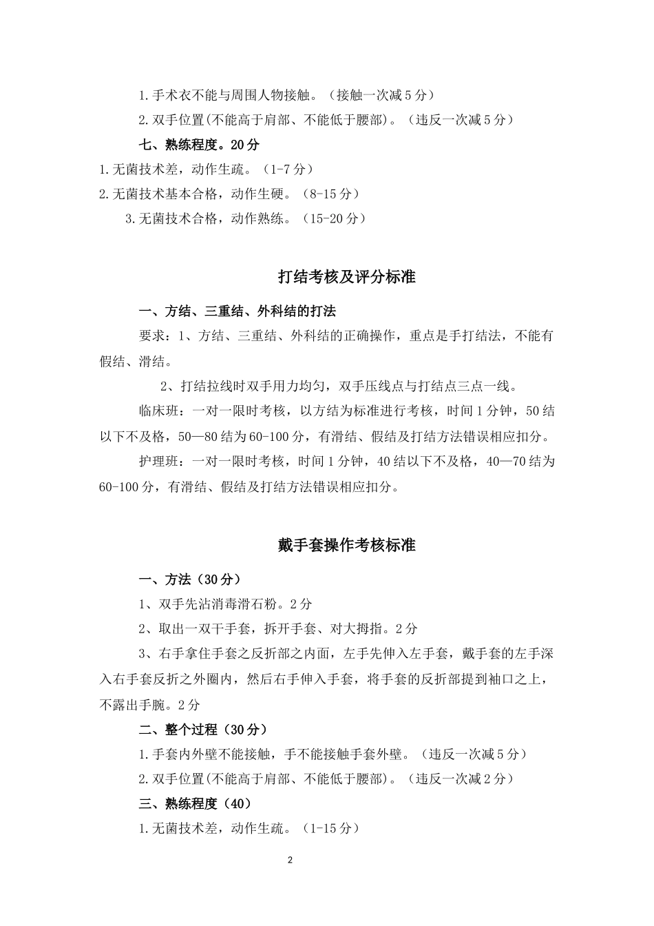 外科考核标准_第2页