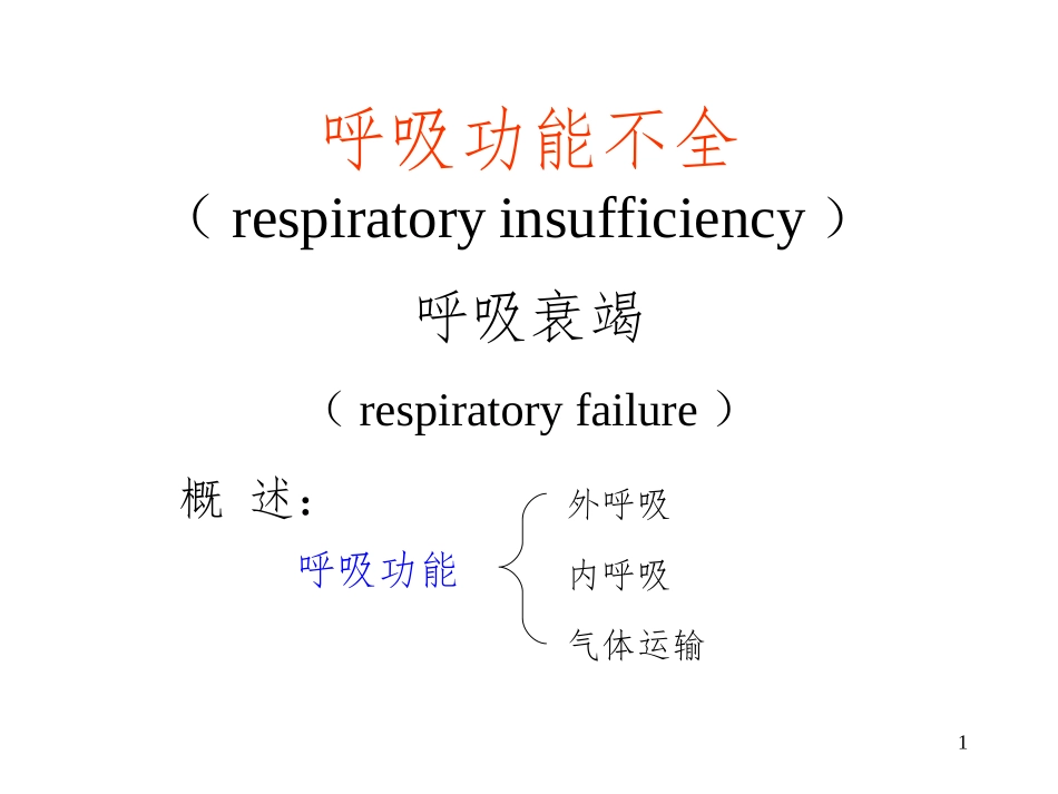 呼吸功能不全-呼吸衰竭_第1页