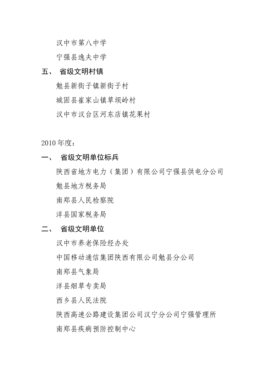 汉中市精神文明建设先进集体_第3页