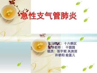 急性支气管肺炎