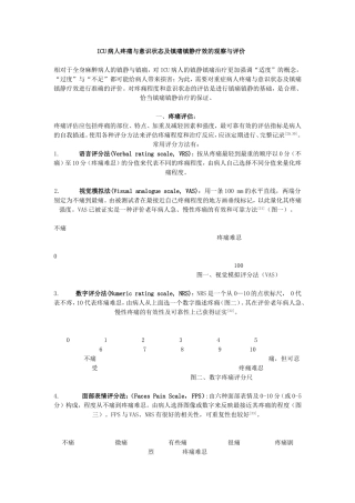 ICU镇痛镇静评分