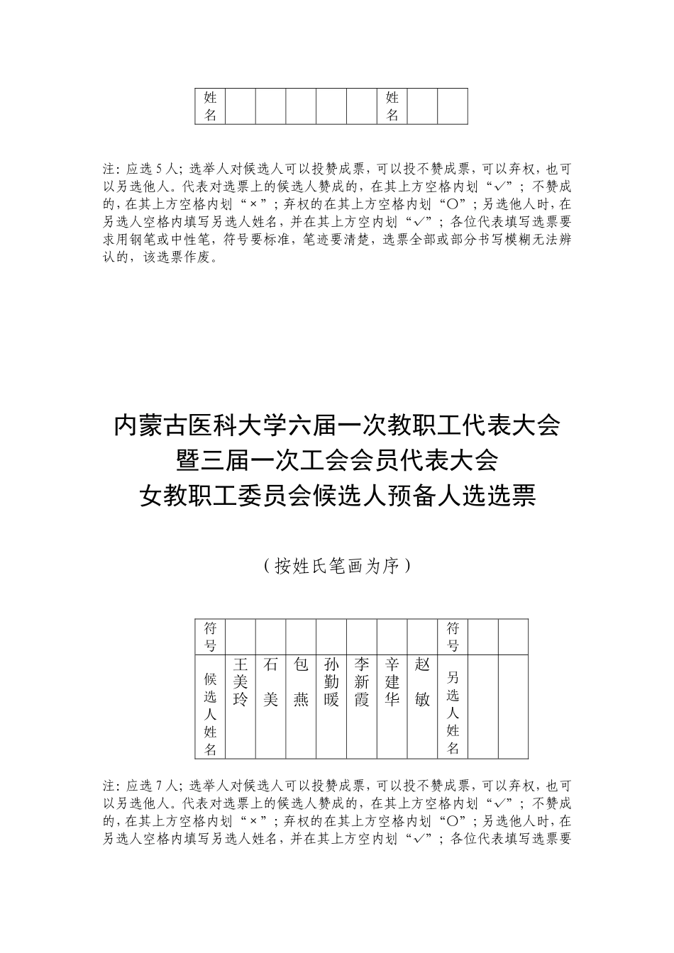 内蒙古医科大学六届一次教职工代表大会暨三届一次工会会员_第3页