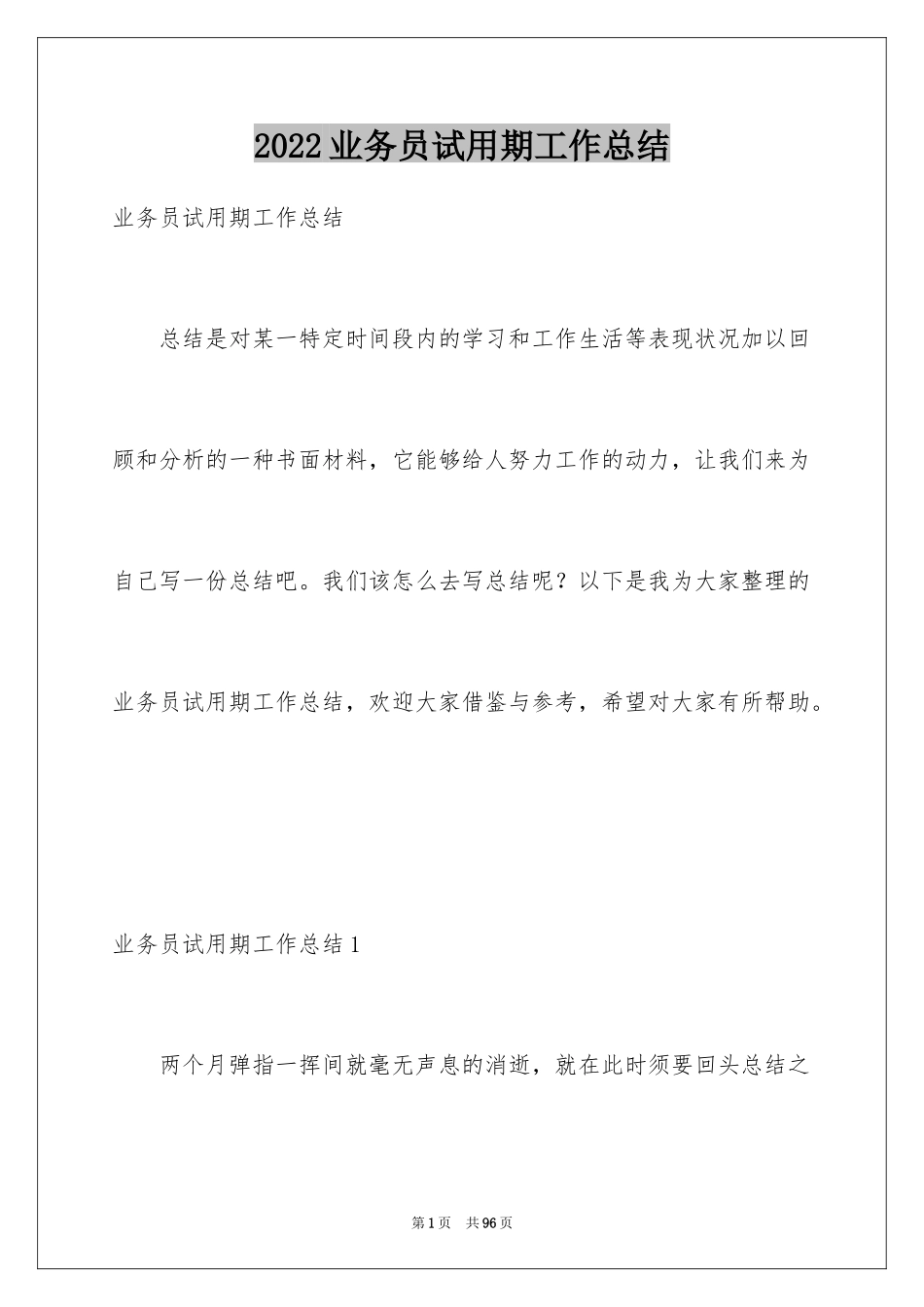 2024业务员试用期工作总结_10_第1页