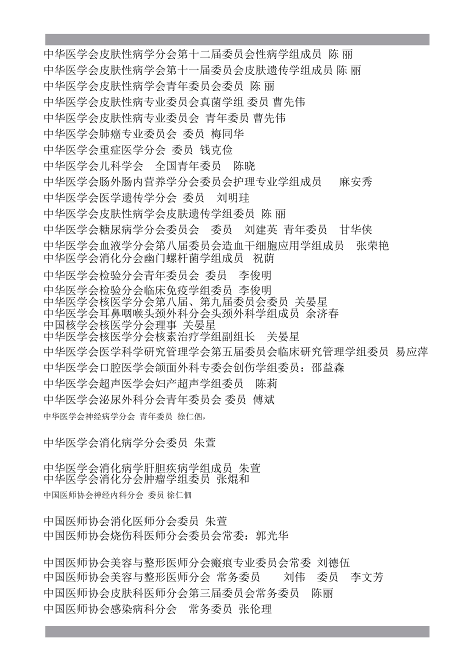 江医一附院专家学会任职情况-南昌大学第一附属医院_第2页