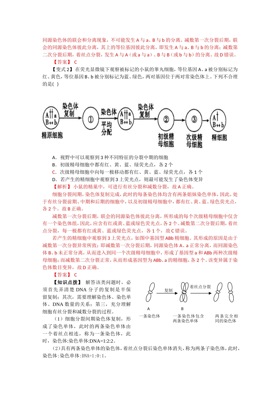 放射性同位素标记和荧光标记与细胞增殖典例剖析_第3页
