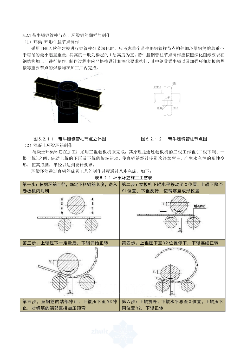 工艺工法QC环梁-环形牛腿钢骨混凝土梁柱节点施工工法(附图)_第3页