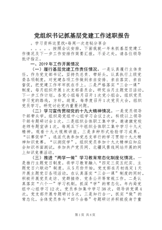 党组织书记抓基层党建工作述职报告 (2)