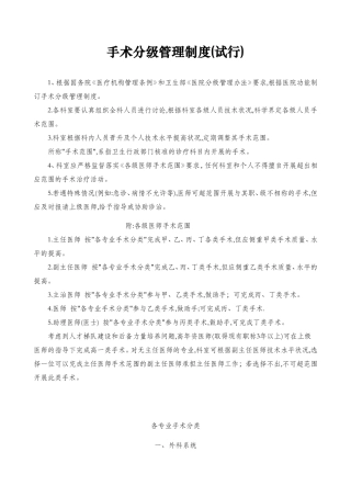 分级手术草稿