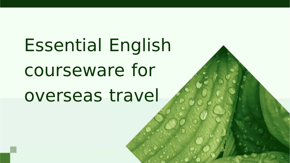 出国旅行必备英文课件_第1页