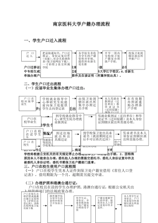 南京医科大学户籍办理流程学生户口迁入流程户口迁移证注意