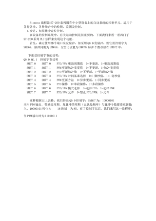 PLC200脉冲输出