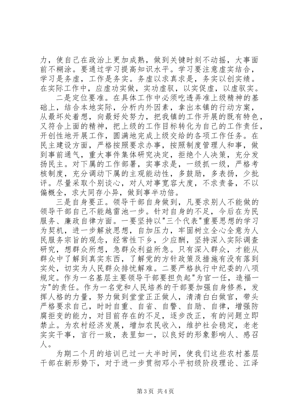 党性分析报告(镇府领导版)_第3页